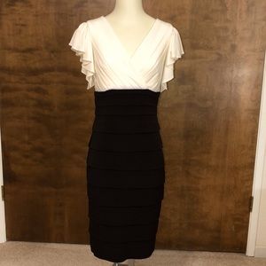 Melrose, Black and White Classy Dress